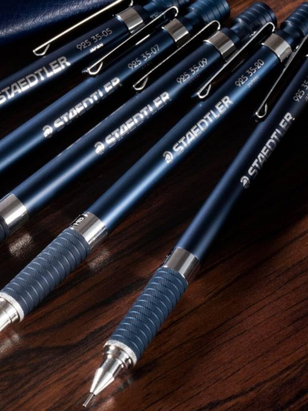 4 STAEDTLER Mechanical Drafting Pencils & 2 Mitsubishi Pencil Pocket Sharpeners